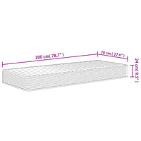 Materasso in Schiuma Mediamente Morbido 70x200 cm 373017