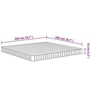 Materasso in Schiuma Mediamente Morbido 200x200 cm