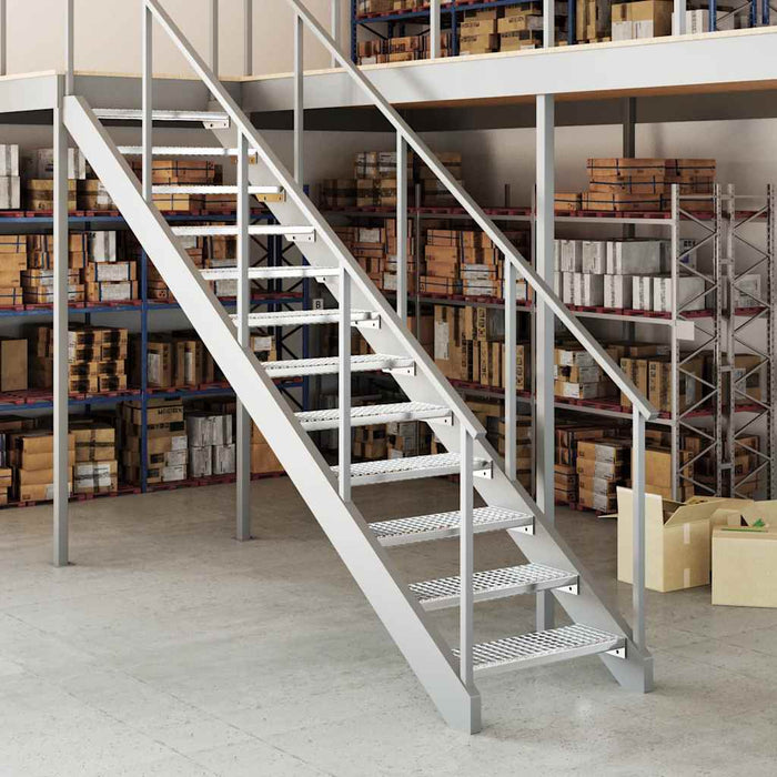 Gradino in Griglia 70x24x7 cm Acciaio Zincatocod mxl 107667