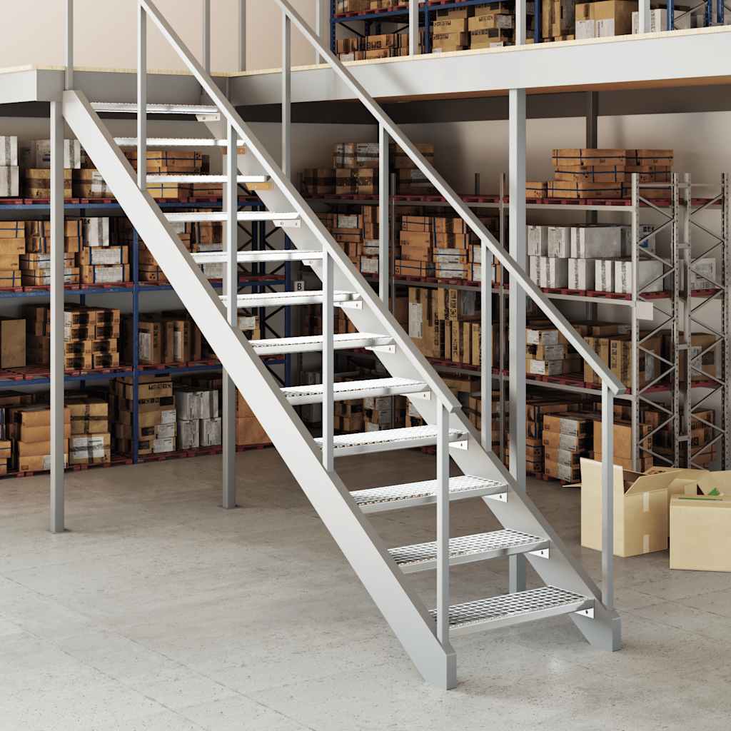 Gradino in Griglia 70x24x7 cm Acciaio Zincatocod mxl 131647