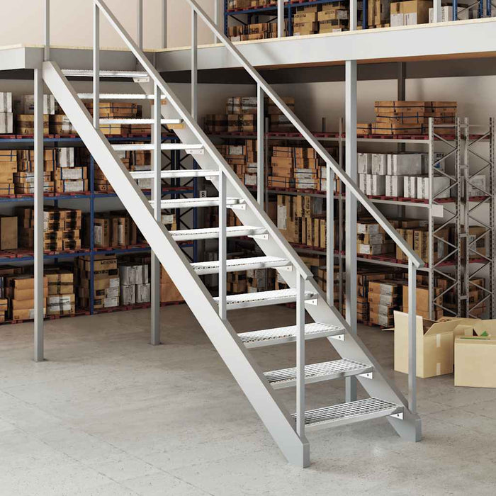 Gradino in Griglia 70x24x7 cm Acciaio Zincatocod mxl 131647