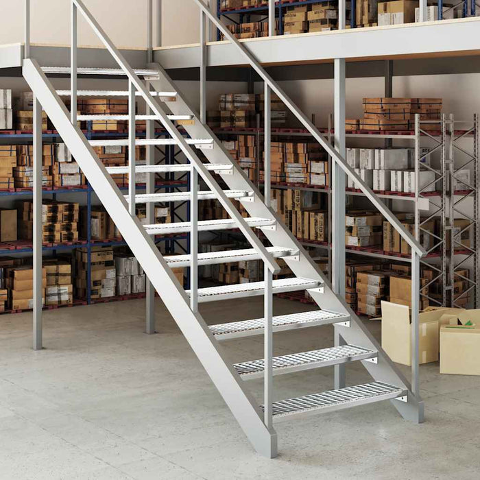 Gradino in Griglia 100x24x7 cm Acciaio Zincatocod mxl 107669