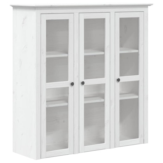 Credenza buffet cassettiera mobile contenitore organizer cucina soggiorno soggiorno BODO 115,5 x 43 x 200,5 cm legno massello di pino bianco 02_0030799