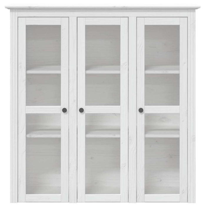 Credenza BODO 115,5x43x200,5 cm Legno Massello di Pino Bianco 3206451
