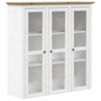 vidaXL Credenza BODO 115,5x43x200,5 cm Massello Pino Bianco e Marrone