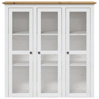 Credenza BODO 115,5x43x200,5 cm Massello Pino Bianco e Marrone 3206452