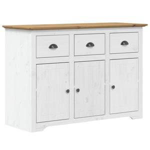 vidaXL Credenza BODO 115,5x43x200,5 cm Massello Pino Bianco e Marrone