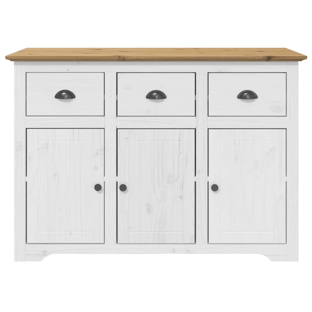 vidaXL Credenza BODO 115,5x43x200,5 cm Massello Pino Bianco e Marrone