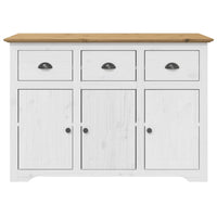 vidaXL Credenza BODO 115,5x43x200,5 cm Massello Pino Bianco e Marrone