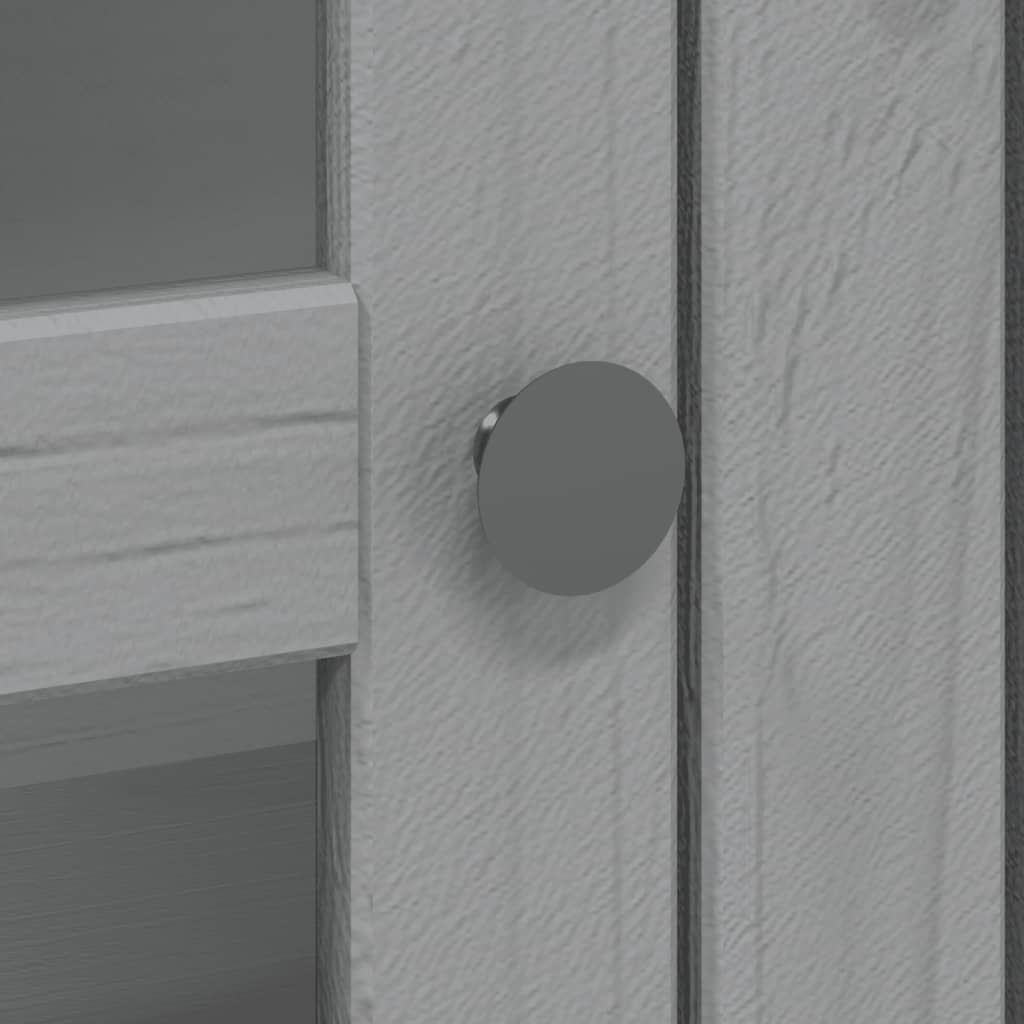 Credenza BODO 115,5x43x200,5 cm Legno Massello di Pino Grigio 3206453