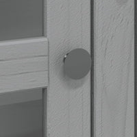 Credenza BODO 115,5x43x200,5 cm Legno Massello di Pino Grigio 3206453