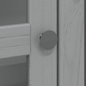 Credenza BODO 115,5x43x200,5 cm Legno Massello di Pino Grigio 3206453