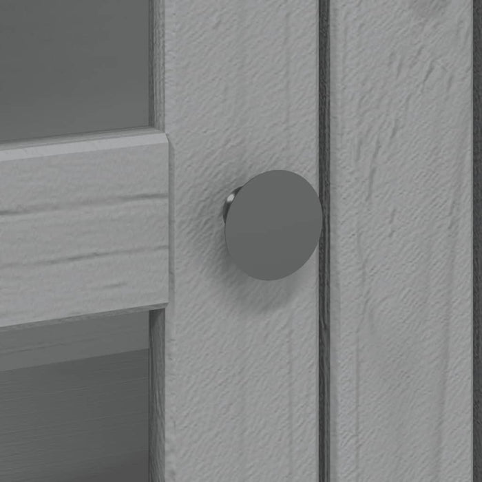 Credenza BODO 115,5x43x200,5 cm Legno Massello di Pino Grigio 3206453