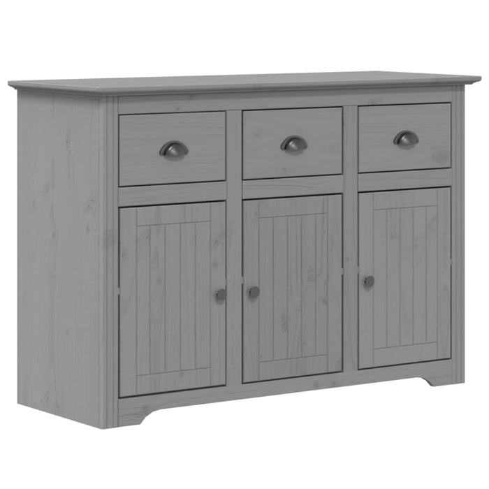 Credenza BODO 115,5x43x200,5 cm Legno Massello di Pino Grigio 3206453