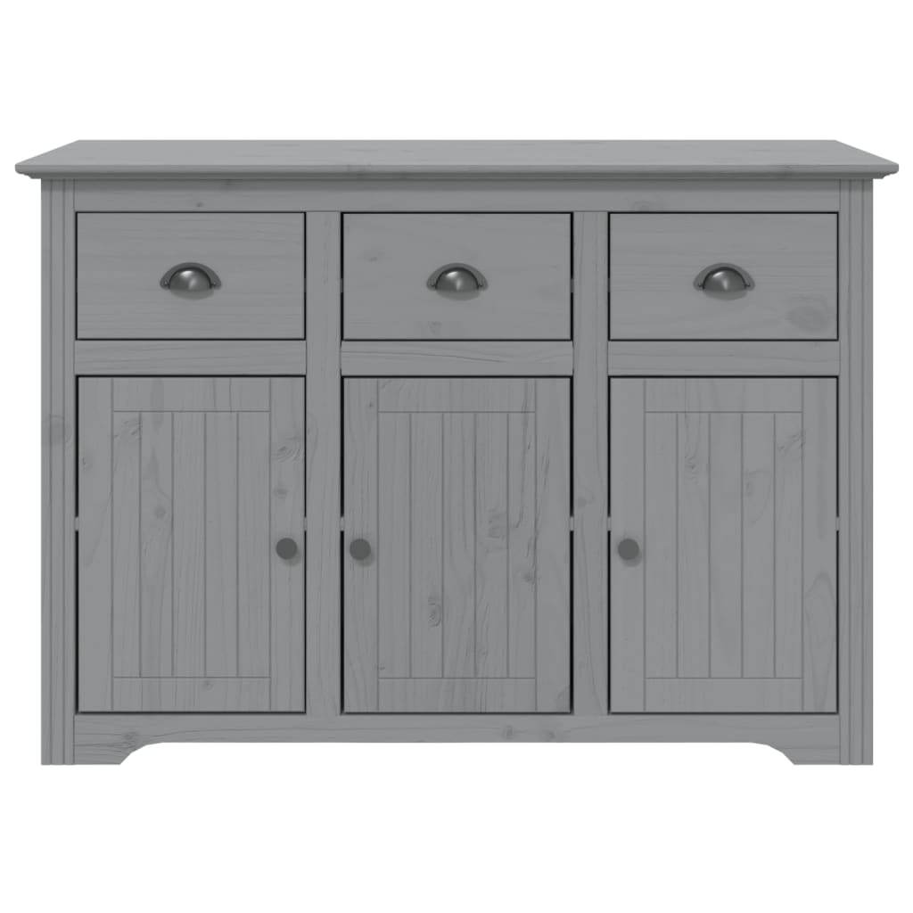 Credenza BODO 115,5x43x200,5 cm Legno Massello di Pino Grigio 3206453