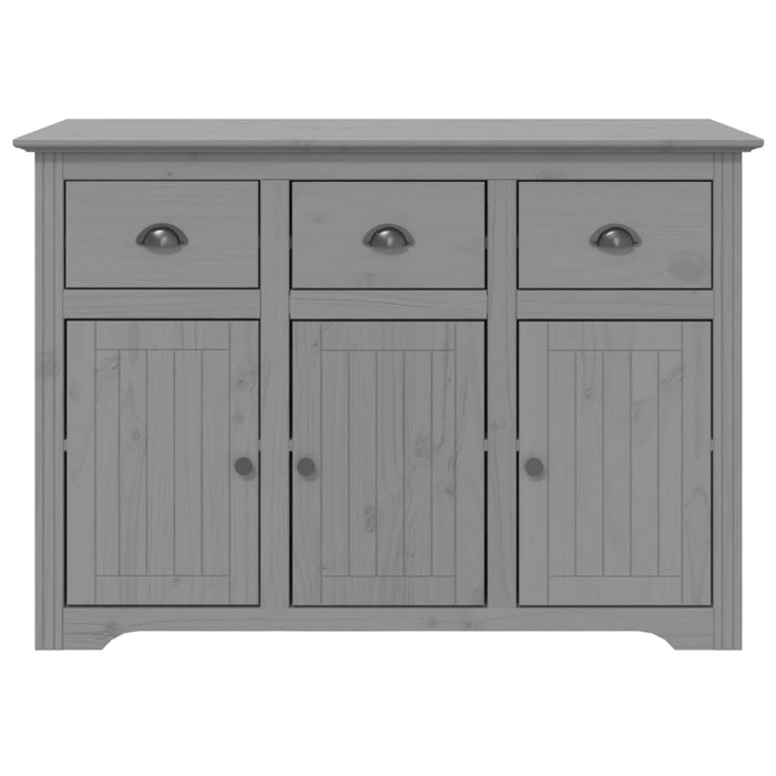 Credenza BODO 115,5x43x200,5 cm Legno Massello di Pino Grigio 3206453