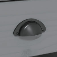 Credenza BODO 115,5x43x200,5 cm Legno Massello di Pino Grigio 3206453