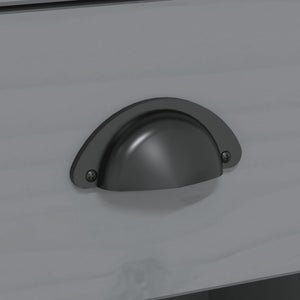 Credenza BODO 115,5x43x200,5 cm Legno Massello di Pino Grigio 3206453