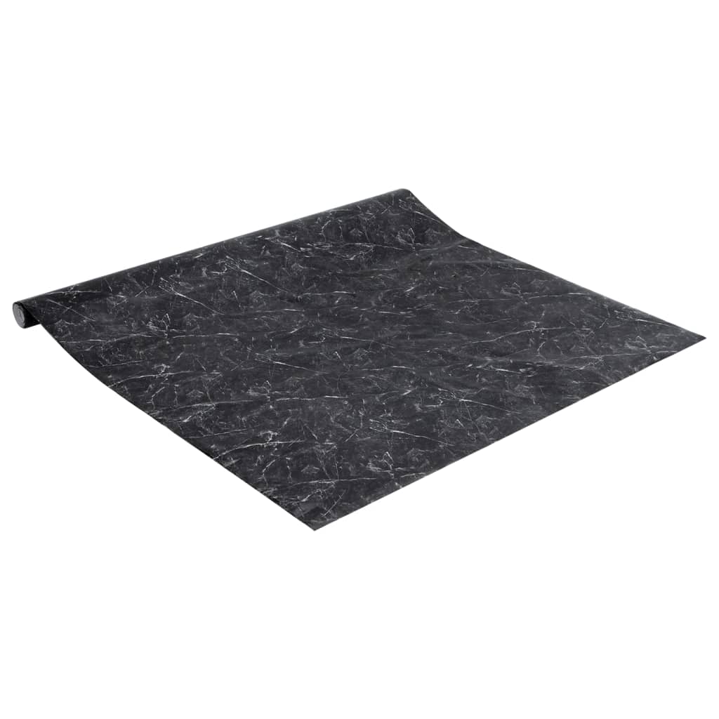 Adesivi per Mobili Autoadesivi Nero Marmoreo 90x500 cm in PVC 3206488