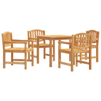 Set da Pranzo per Giardino 5 pz in Legno Massello di Teak 3157924