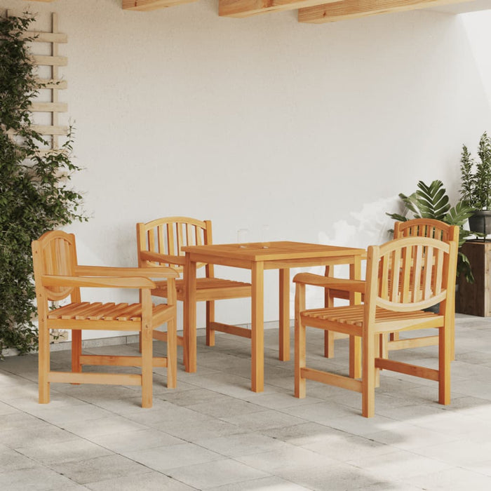 Set da Pranzo per Giardino 5 pz in Legno Massello di Teak 3157924
