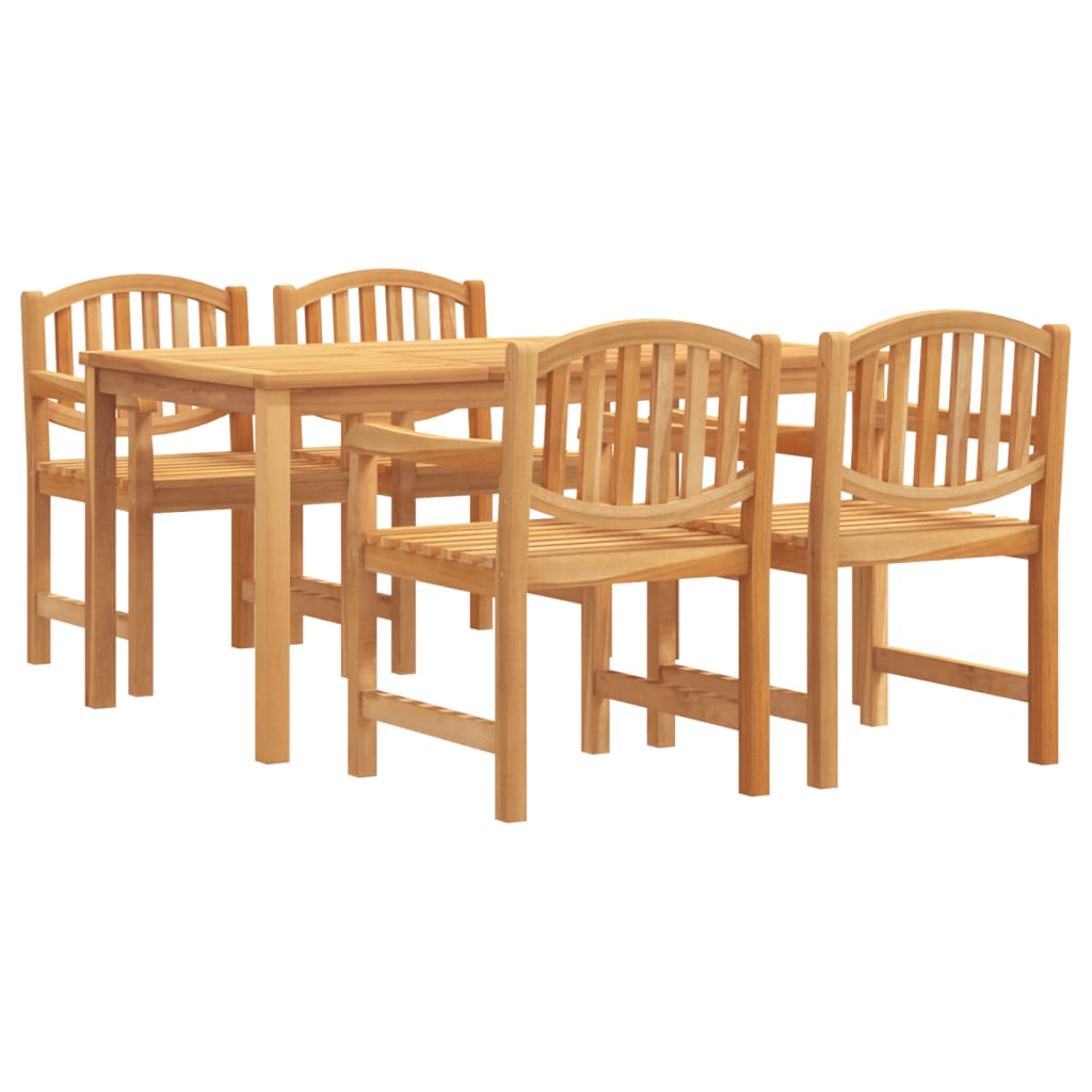 Set da Pranzo per Giardino 5 pz in Legno Massello di Teakcod mxl 117985