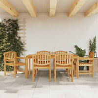 Set da Pranzo da Giardino 7 pz in Legno Massello di Teakcod mxl 117657