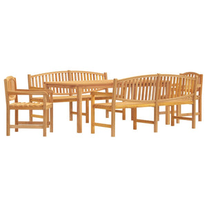Set da Pranzo per Giardino 5 pz in Legno Massello di Teak 3157948