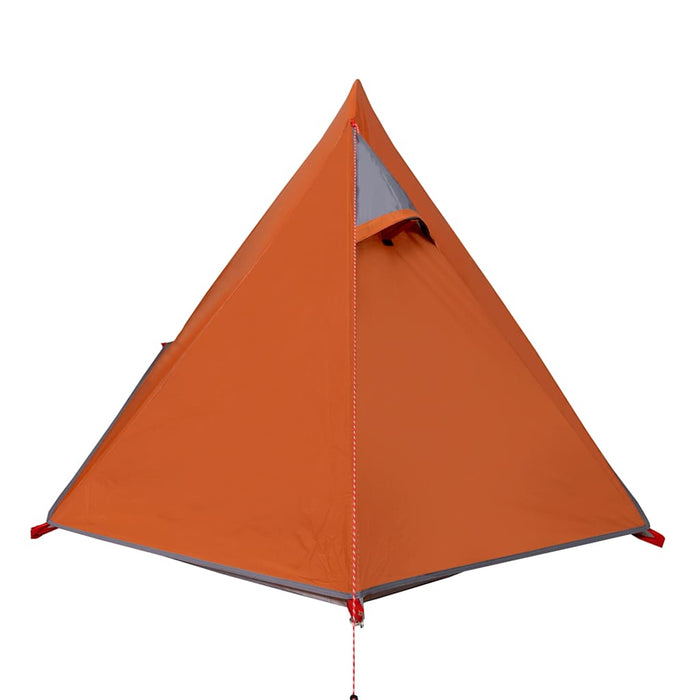 Tenda da Campeggio a Cupola 2 Persone Grigio e Arancione 94321