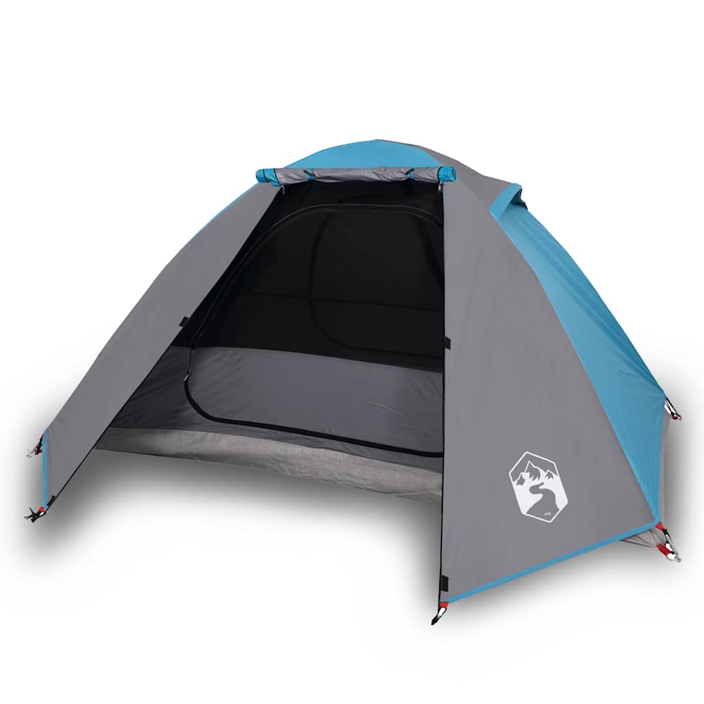 Tenda da Campeggio a Cupola per 2 Persone Blu Impermeabile 94324