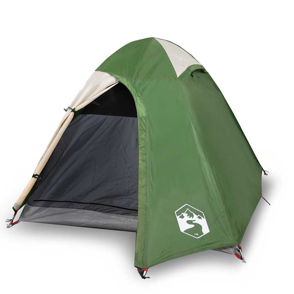 Tenda da Campeggio a Cupola per 2 Persone Verde Impermeabile 94327