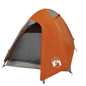 Tenda da Campeggio a Cupola 2 Persone Arancione Impermeabile 94329