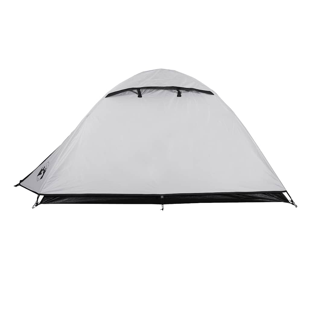 Tenda Campeggio a Cupola 2 Persone Bianca Tessuto Impermeabile 94330