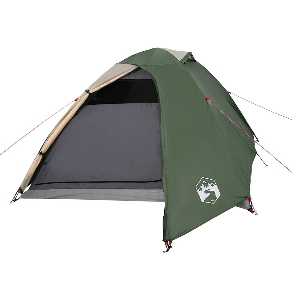 Tenda da Campeggio a Cupola per 3 Persone Verde Impermeabile 94331