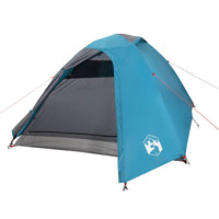 Tenda da Campeggio a Cupola per 3 Persone Blu Impermeabile 94332