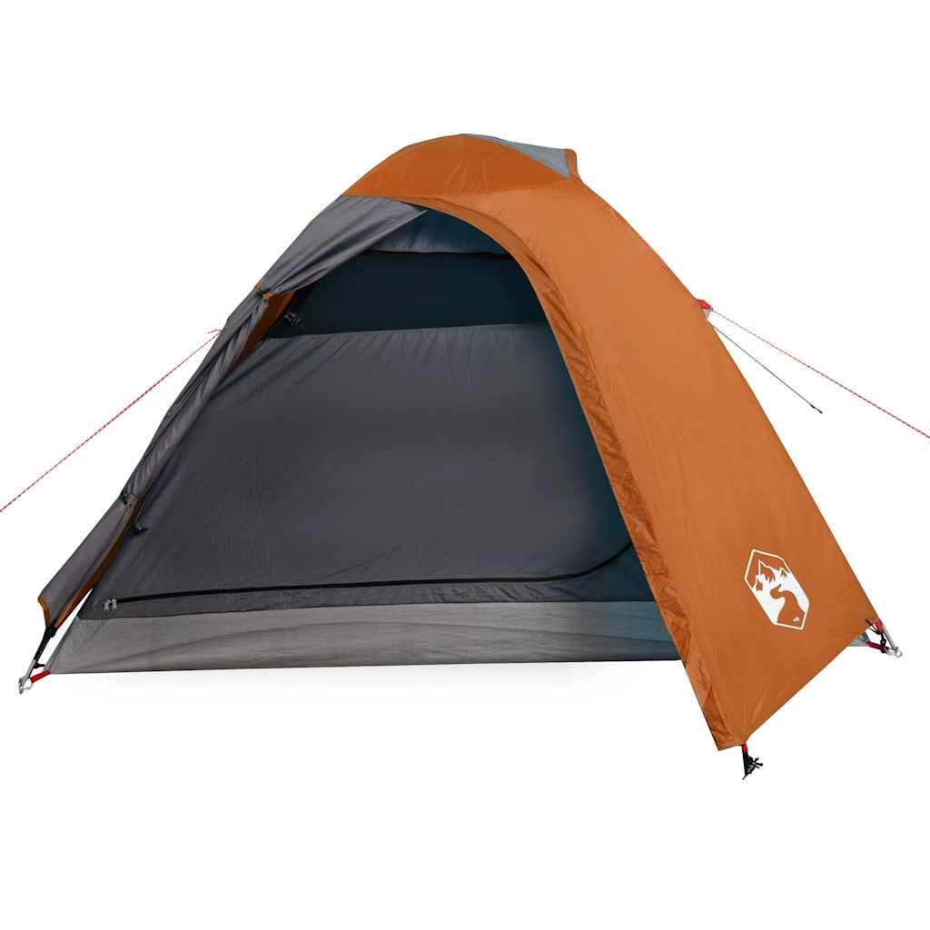 Tenda da Campeggio a Cupola 3 Persone Arancione Impermeabile 94333