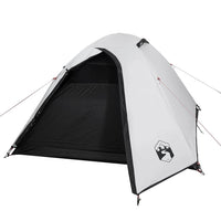 Tenda Campeggio a Cupola 3 Persone Bianca Tessuto Impermeabile 94334