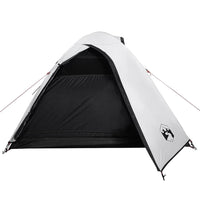 Tenda Campeggio a Cupola 3 Persone Bianca Tessuto Impermeabile 94334