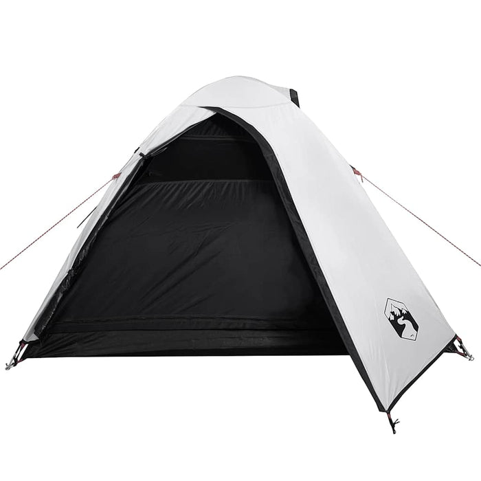 Tenda Campeggio a Cupola 3 Persone Bianca Tessuto Impermeabile 94334