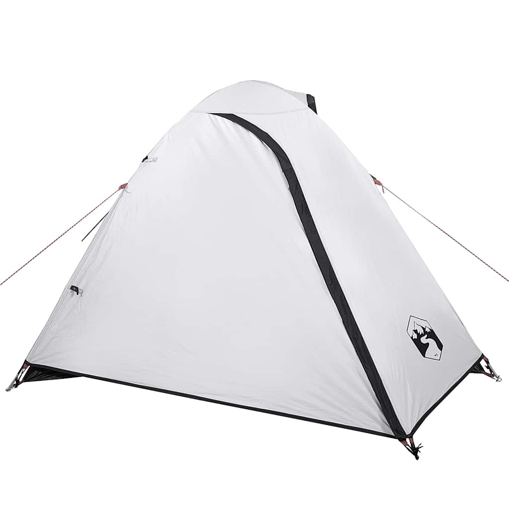 Tenda Campeggio a Cupola 3 Persone Bianca Tessuto Impermeabile 94334