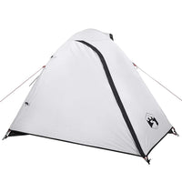 Tenda Campeggio a Cupola 3 Persone Bianca Tessuto Impermeabile 94334