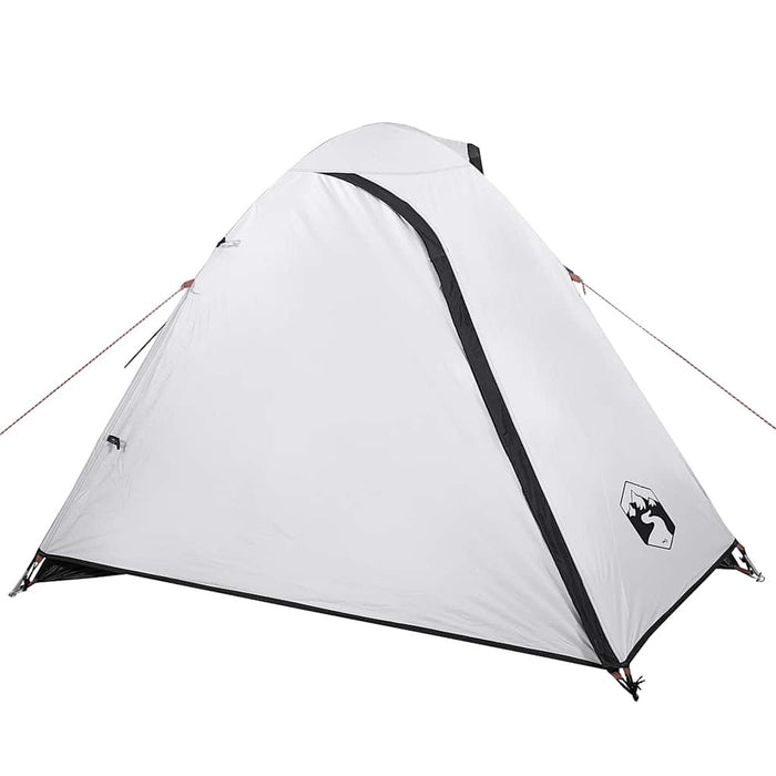 Tenda Campeggio a Cupola 3 Persone Bianca Tessuto Impermeabile 94334