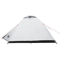 Tenda Campeggio a Cupola 3 Persone Bianca Tessuto Impermeabile 94334