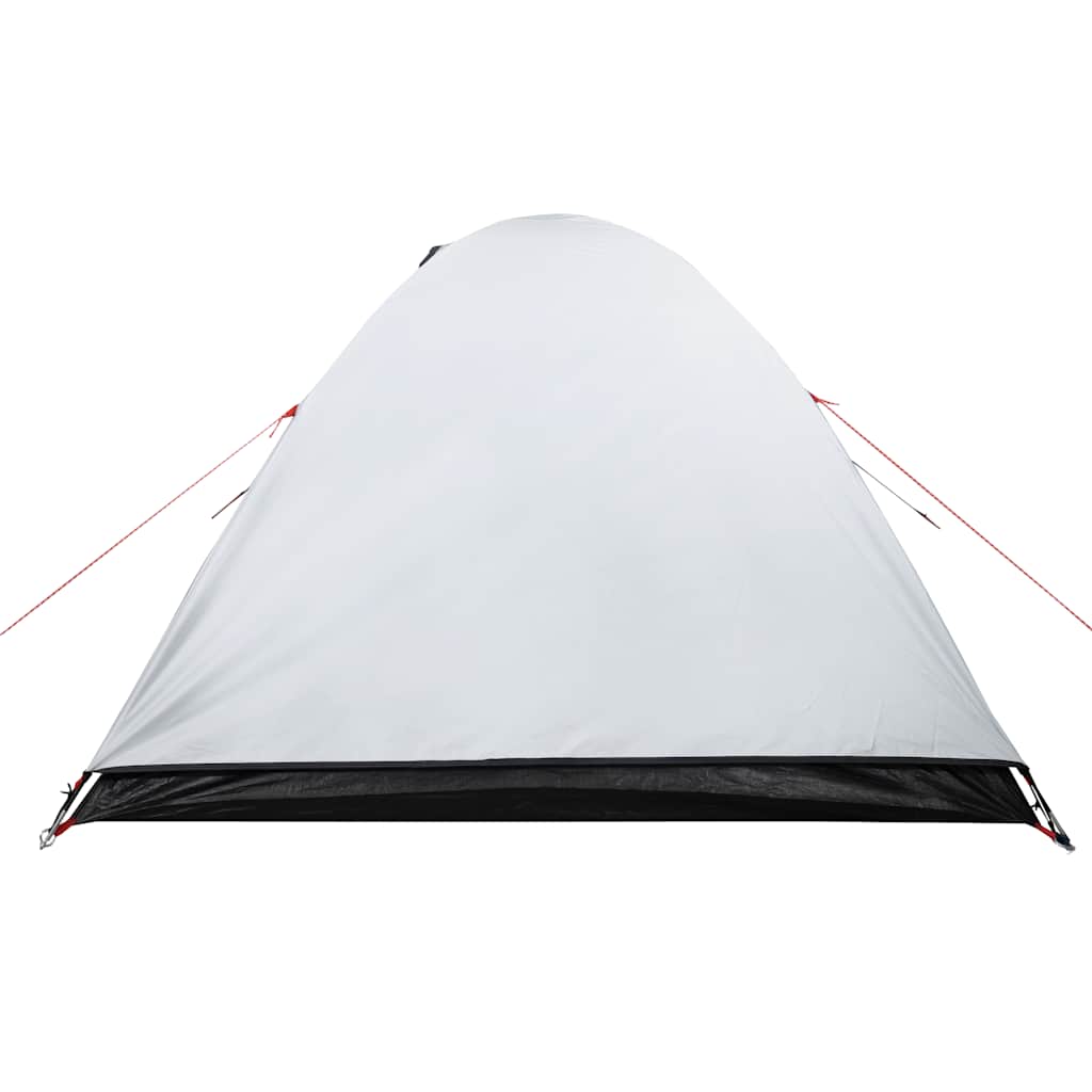 Tenda Campeggio a Cupola 3 Persone Bianca Tessuto Impermeabile 94334