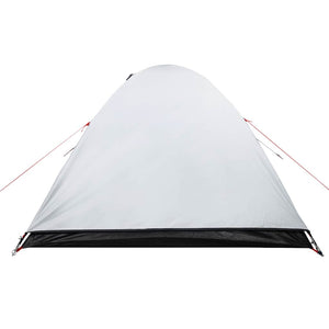 Tenda Campeggio a Cupola 3 Persone Bianca Tessuto Impermeabile 94334