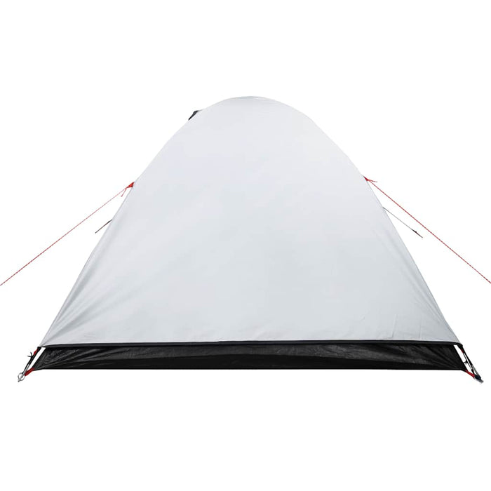 Tenda Campeggio a Cupola 3 Persone Bianca Tessuto Impermeabile 94334