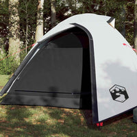 Tenda Campeggio a Cupola 3 Persone Bianca Tessuto Impermeabile 94334