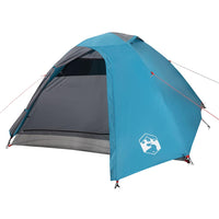Tenda da Campeggio a Cupola per 4 Persone Blu Impermeabile 94336