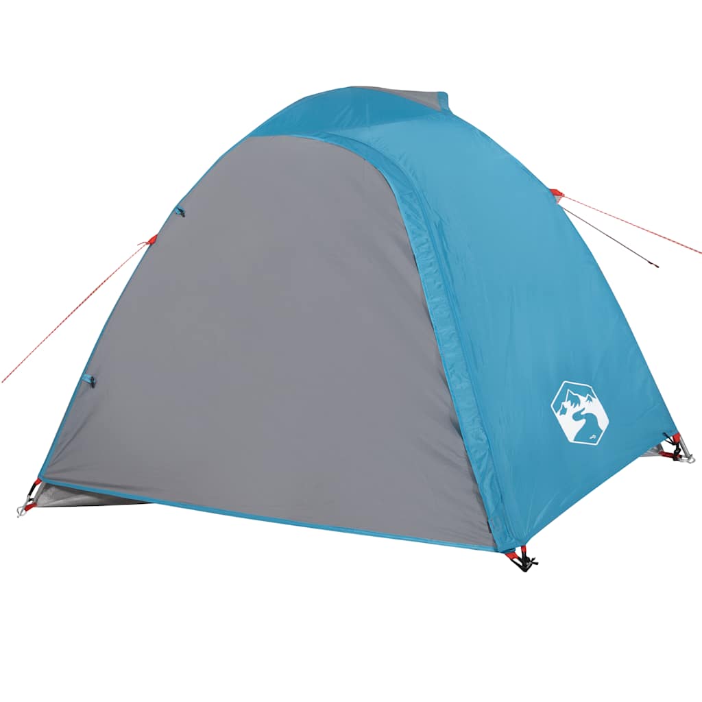 Tenda da Campeggio a Cupola per 4 Persone Blu Impermeabile 94336