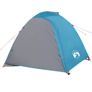 Tenda da Campeggio a Cupola per 4 Persone Blu Impermeabile 94336